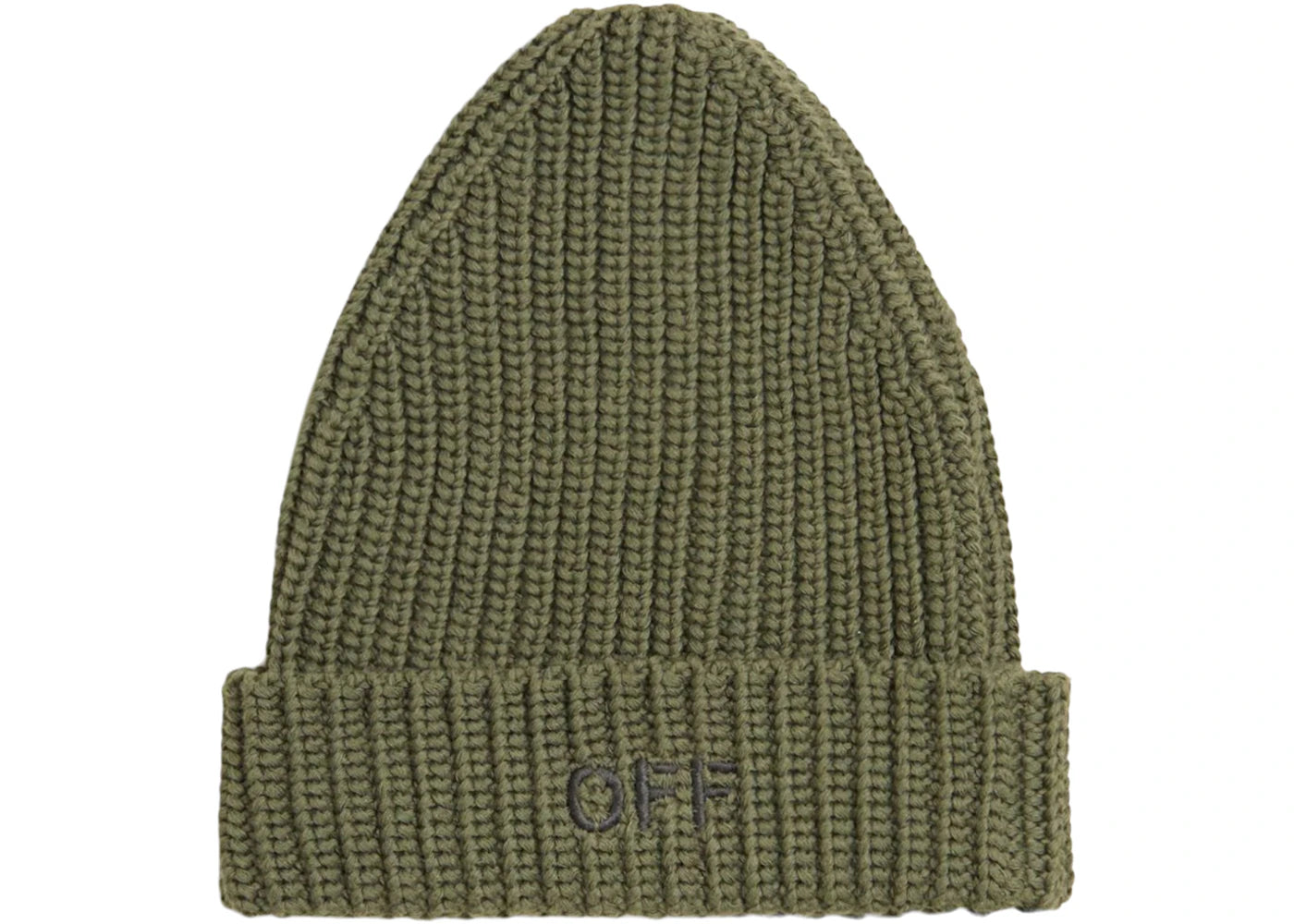 OFF-WHITE Kids Stamp Beanie Military Green