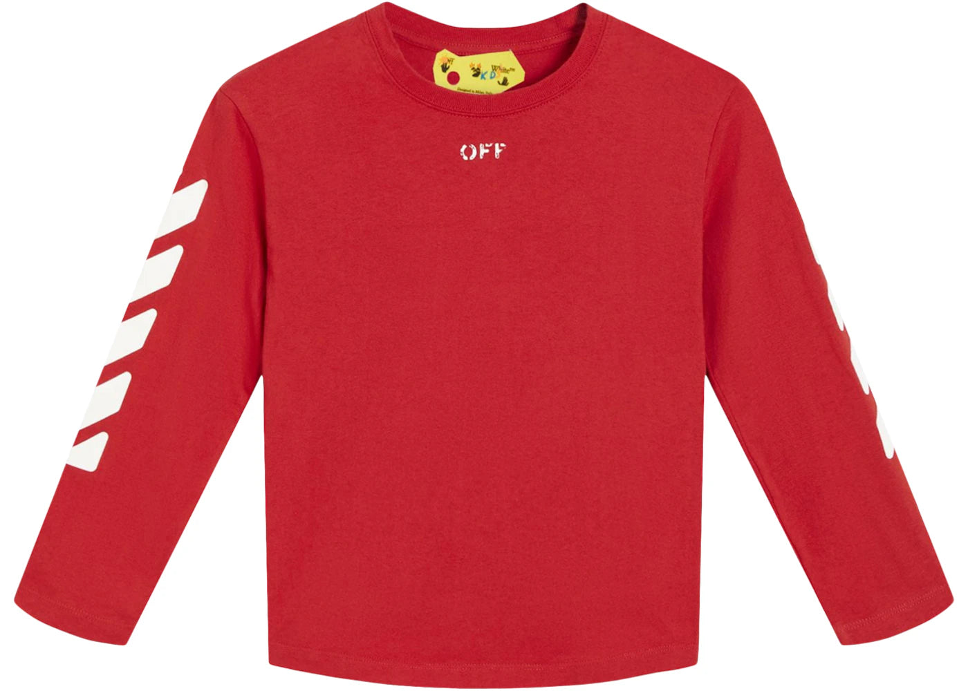OFF-WHITE Kids Stamp L/S T-shirt Red