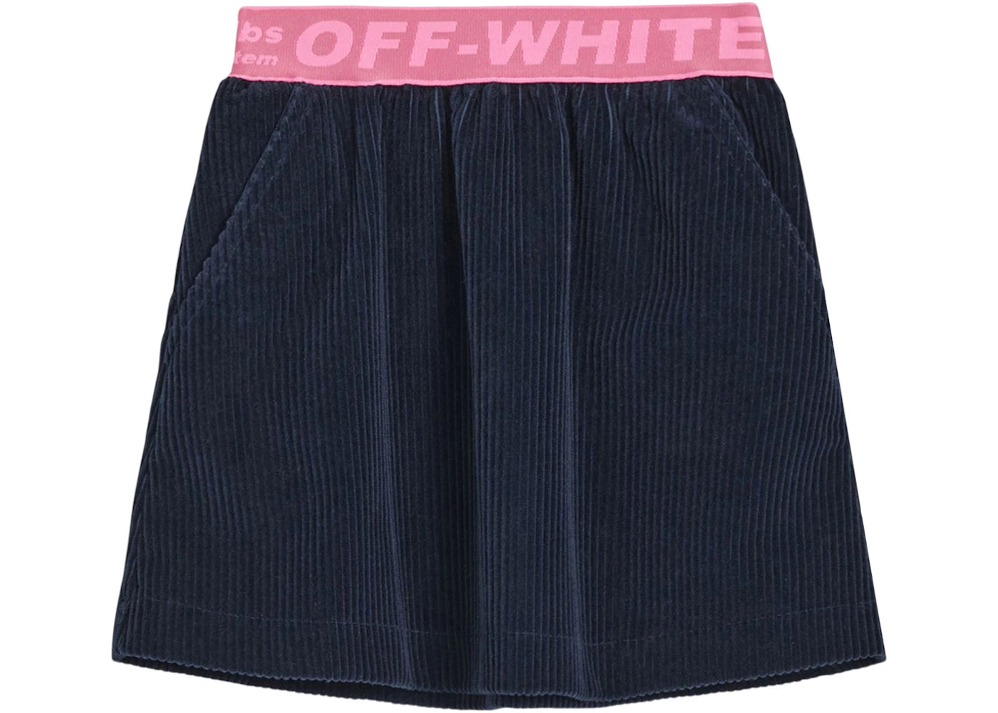 OFF-WHITE Kids Velvet Mini Skirt Navy Blue/Pink