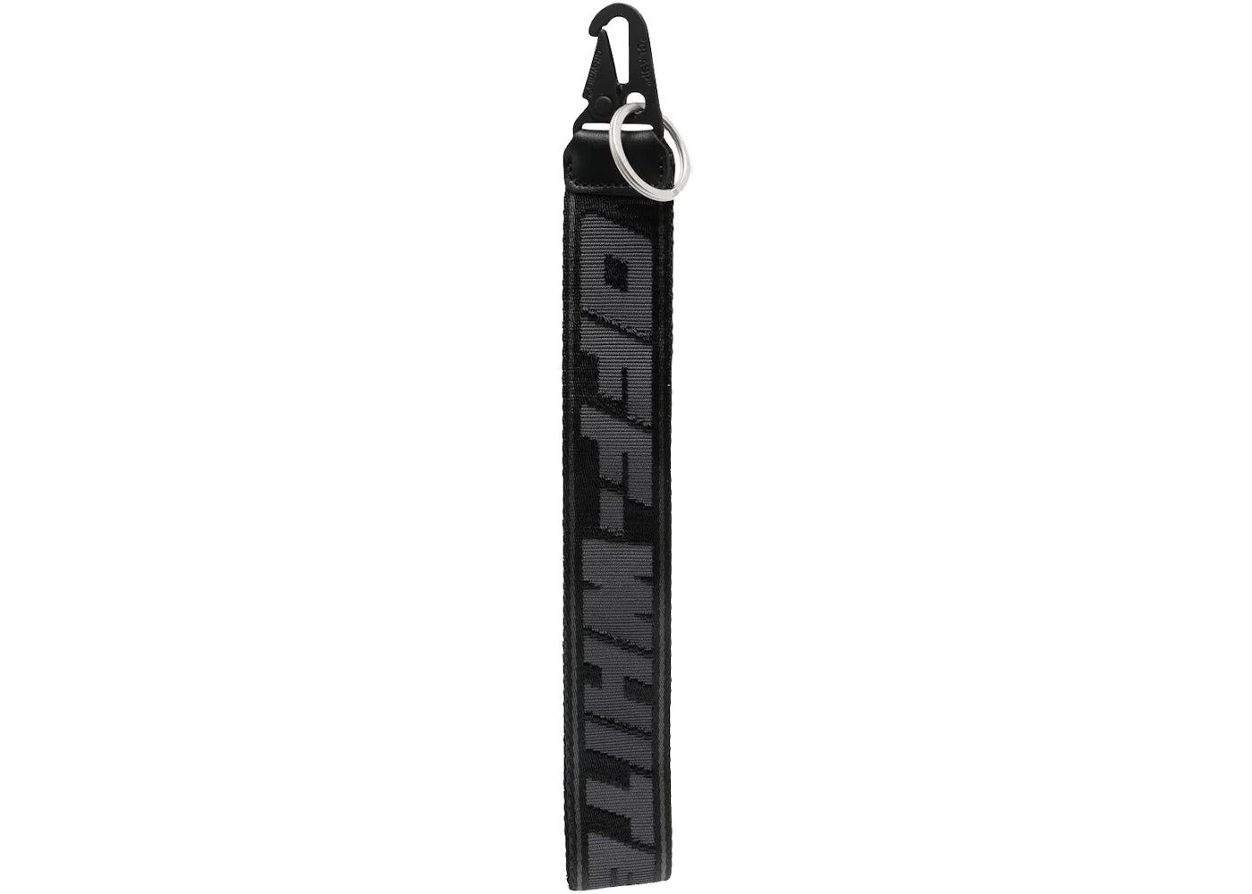 OFF-WHITE Logo Embellished Strap Industrial Keychain Black/Grey