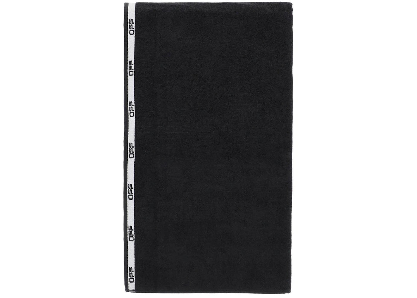 OFF-WHITE Logo Embroidered Swim Towel Black