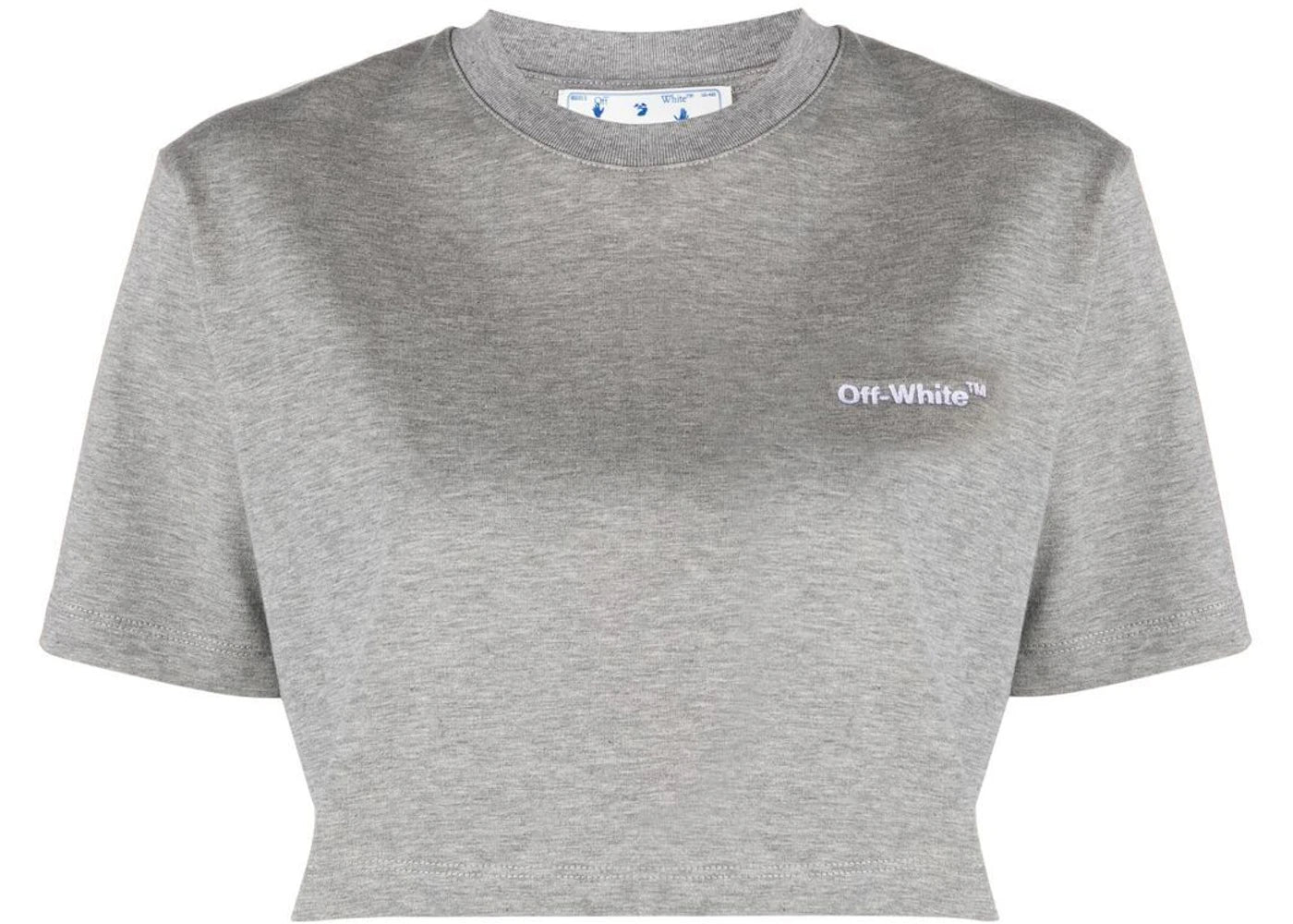 OFF-WHITE Logo-Embroidered T-Shirt Grey