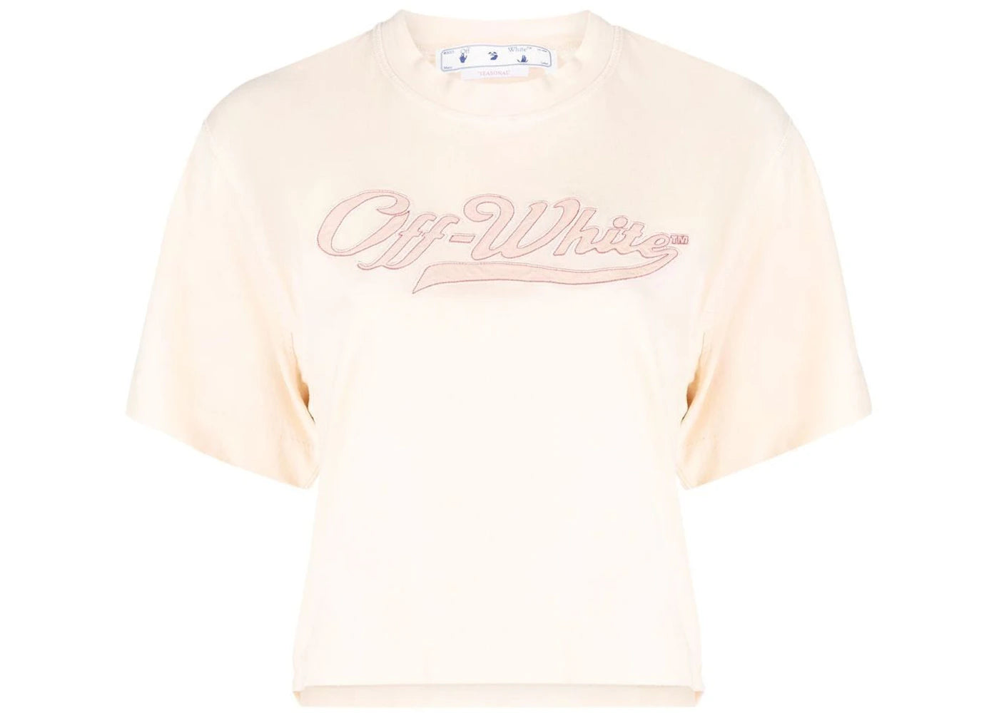 OFF-WHITE Logo-Embroidered T-Shirt Light Pink