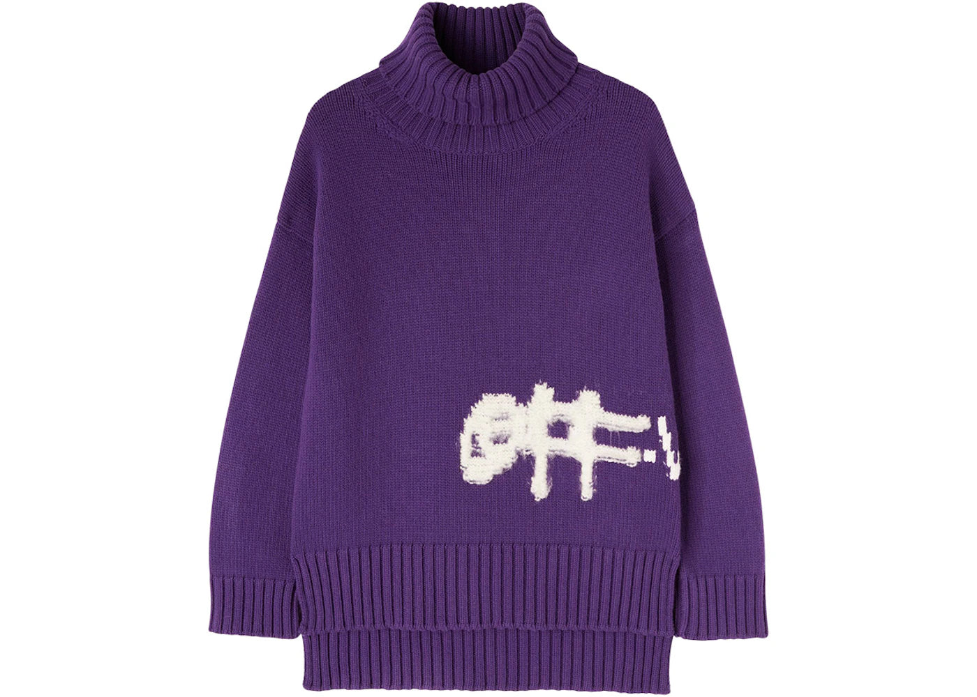 OFF-WHITE Logo Intarsia Turtleneck Violet