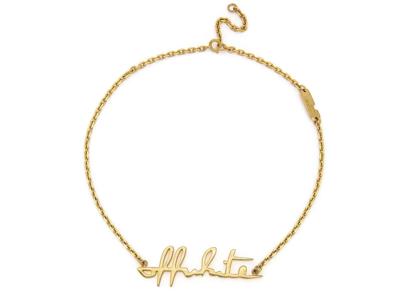 Off-White Logo Necklace Gold