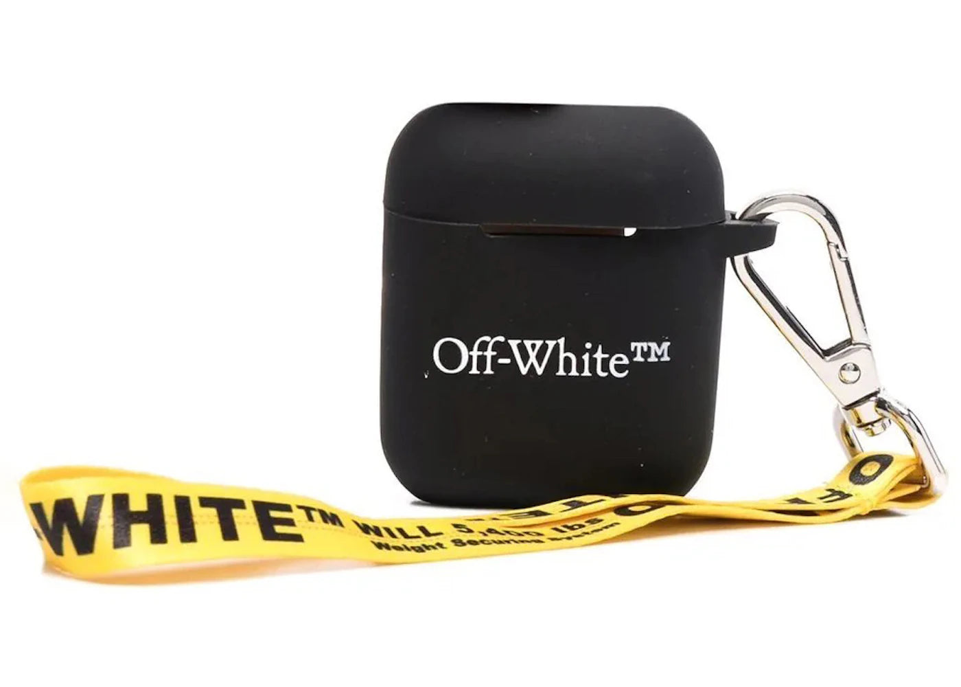 OFF-WHITE Logo Print AirPods Strap Case Black/White