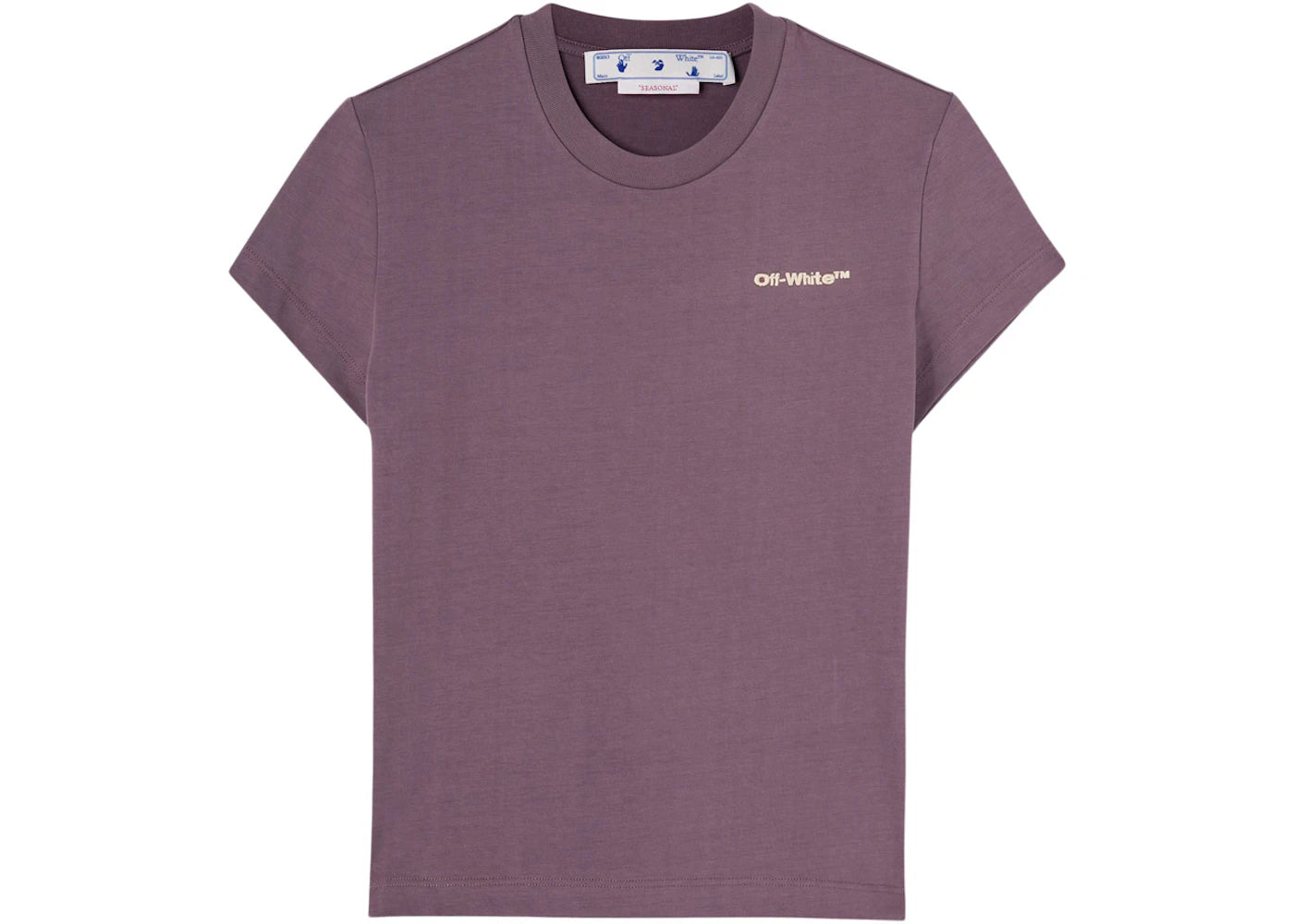 OFF-WHITE Logo-Print Cotton T-Shirt Amethyst Purple