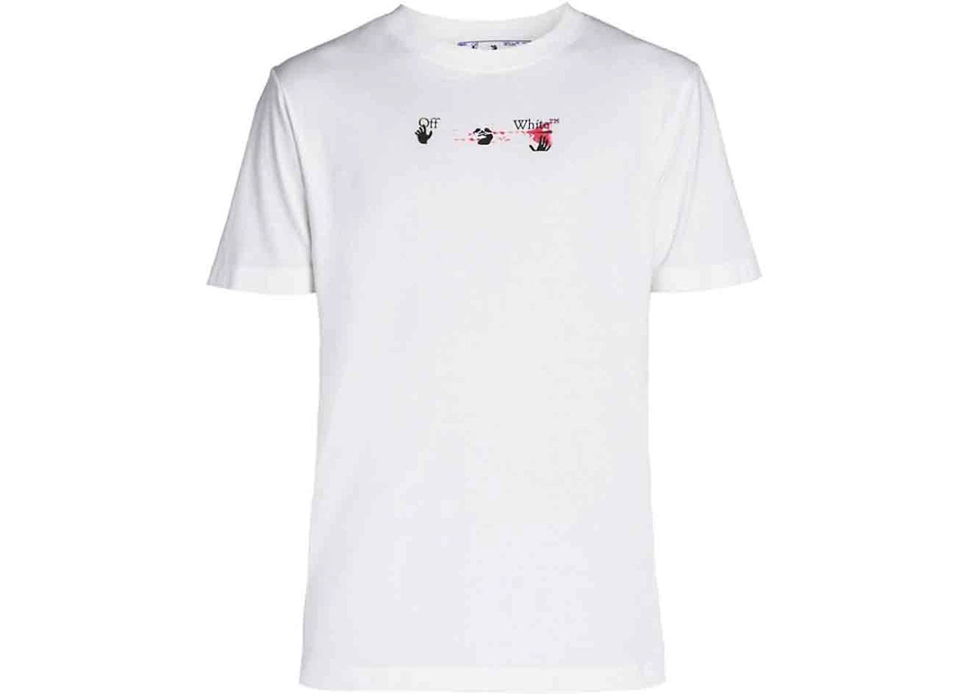 OFF-WHITE Logo-Print Cotton T-shirt White/Fuchsia