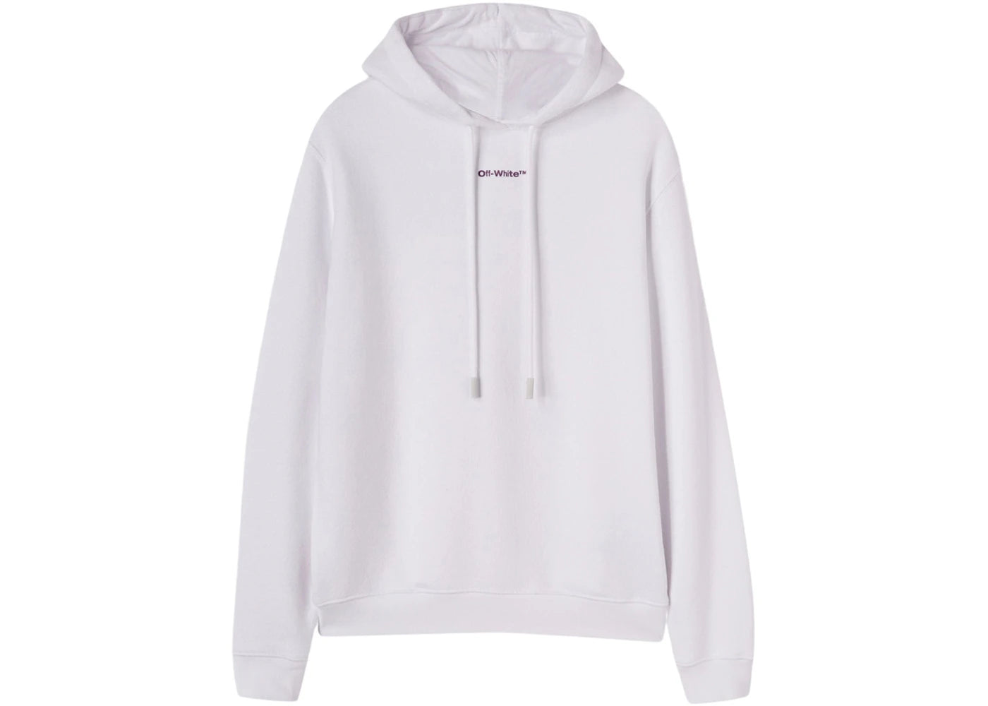 OFF-WHITE Logo-Print Drawstring Hoodie White