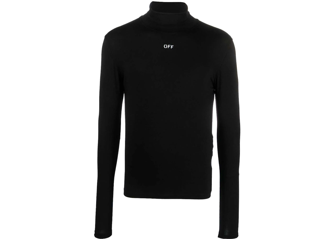 OFF-WHITE Logo-Print Roll-Neck Jumper Black