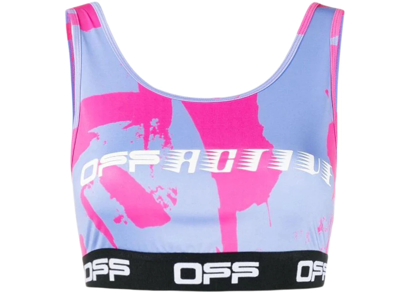 OFF-WHITE Logo-Print Sports Bra Pink/Purple