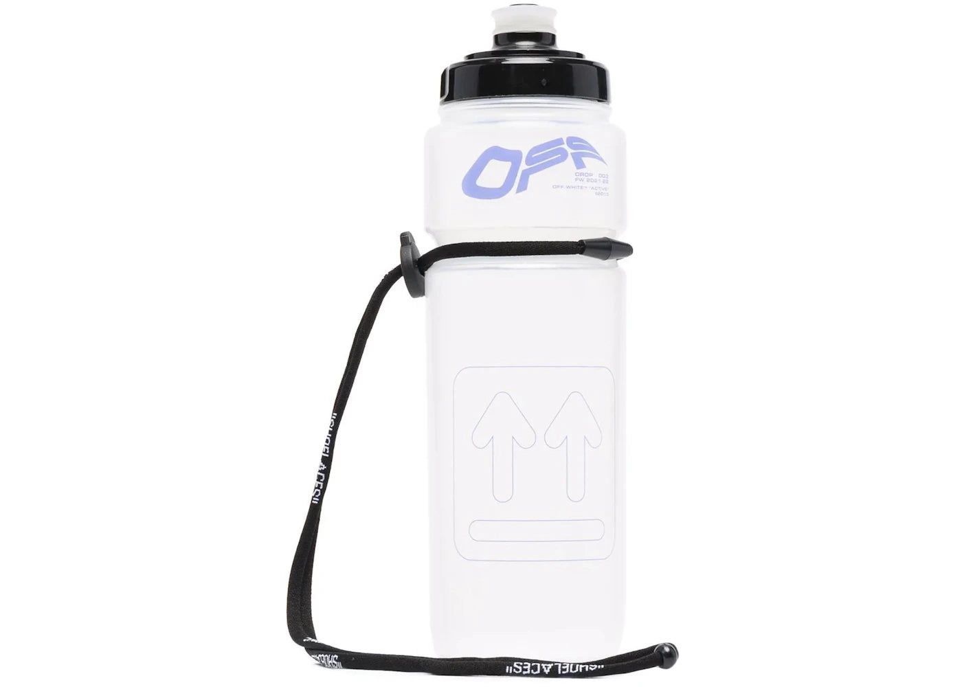 OFF-WHITE Logo Print Water Bottle Clear/Purple