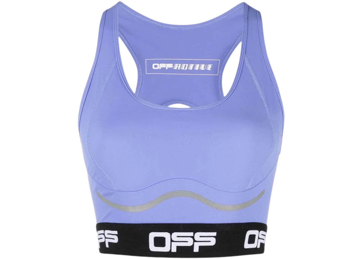 OFF-WHITE Logo-Underband Bra Top Cornflower Blue