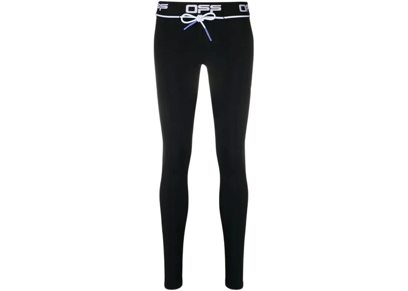 OFF-WHITE Logo-Waistband Active Leggings Black