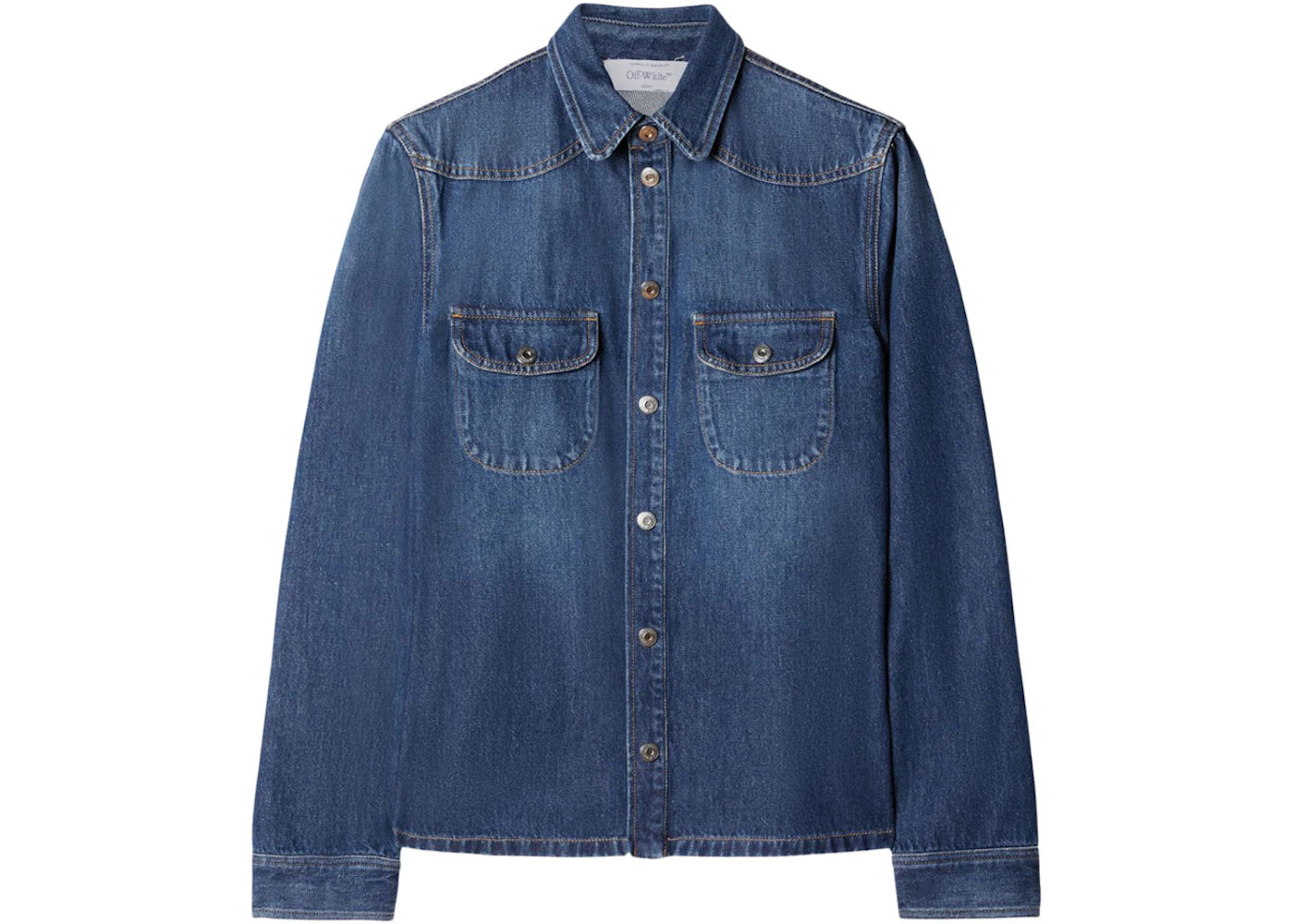 OFF-WHITE Long-Sleeve Denim Shirt Blue