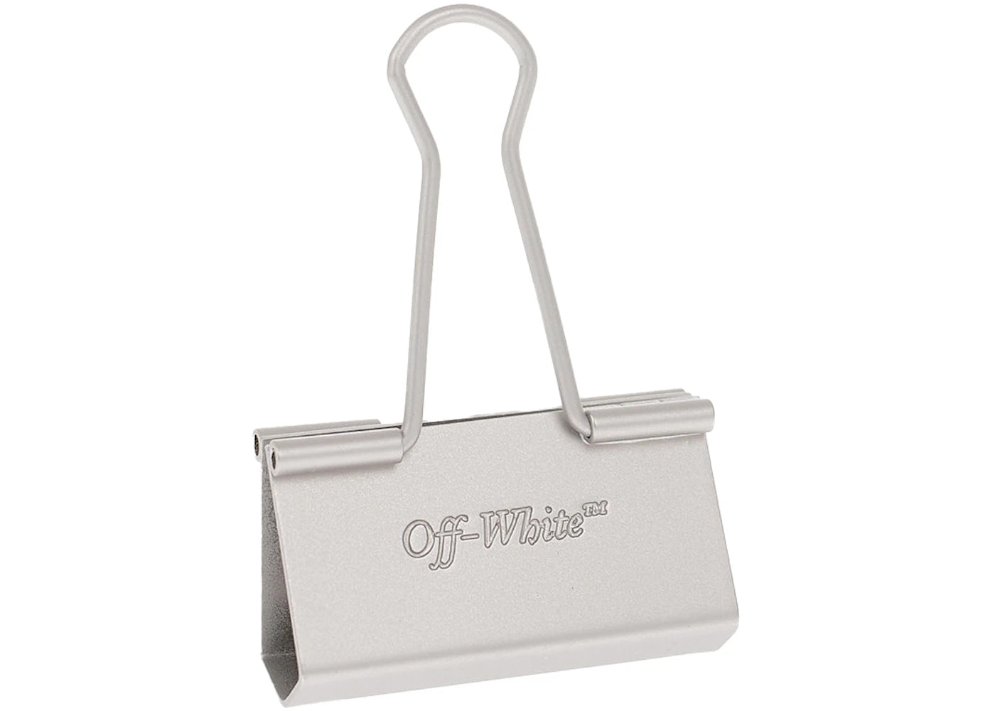 OFF-WHITE Metal Binder Clip Silver