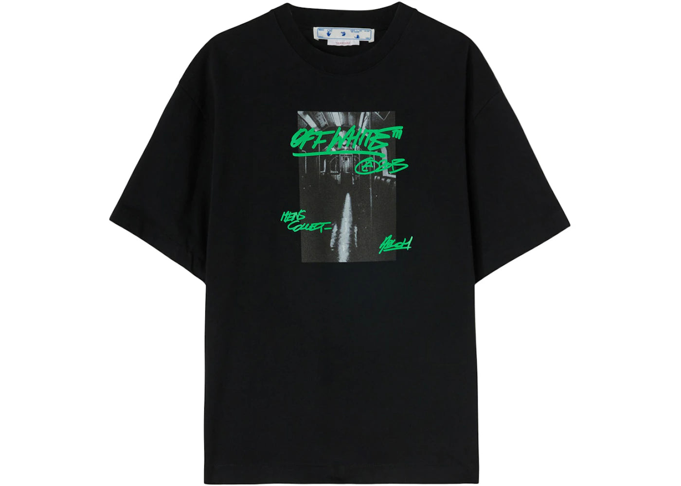 OFF-WHITE Metro Type Over Skate S/S Tee Black/Green