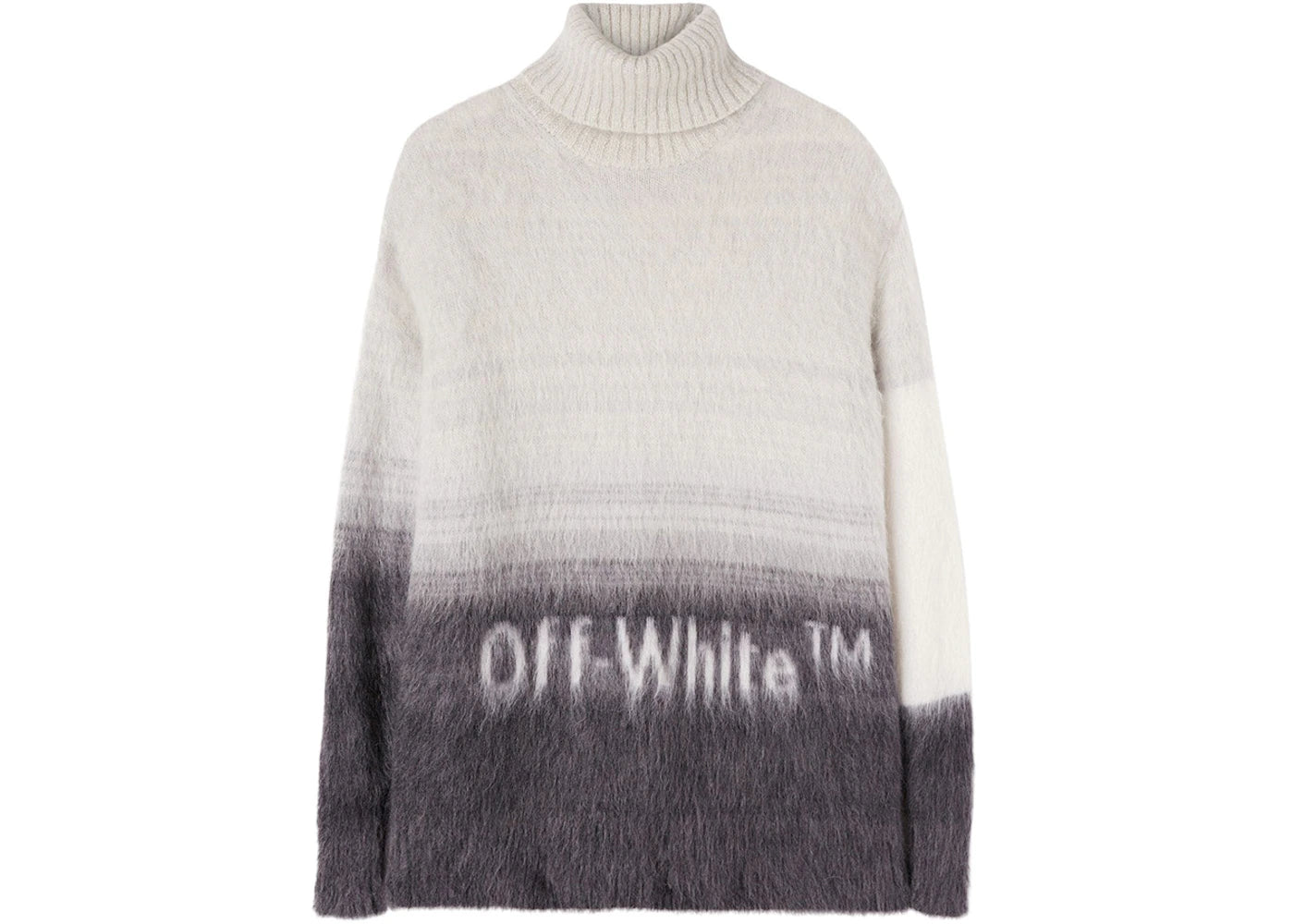 OFF-WHITE Mohair Helvetica Logo Turtleneck Black/White