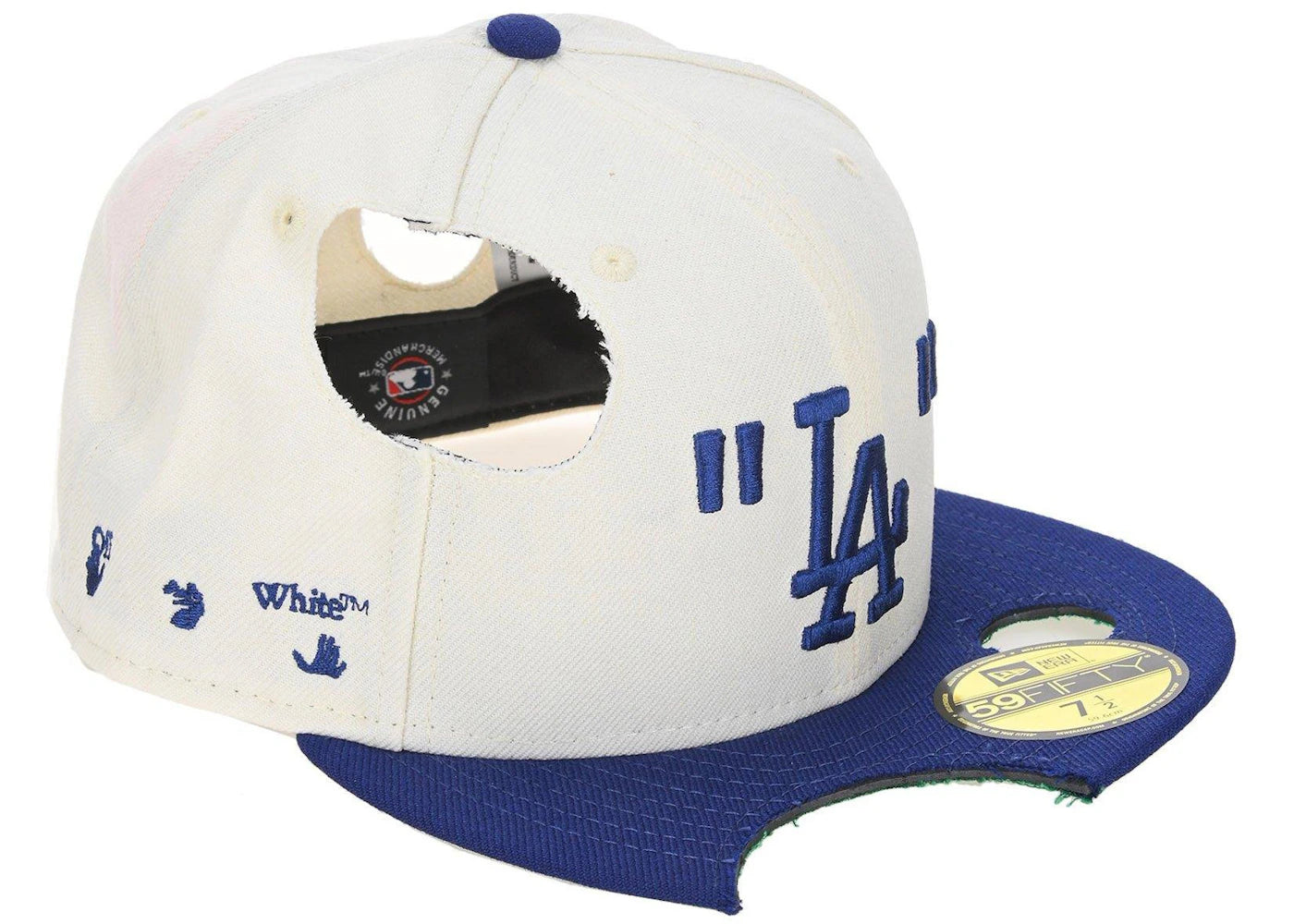 OFF-WHITE New Era LA Dodgers Fitted Hat Cream/Blue