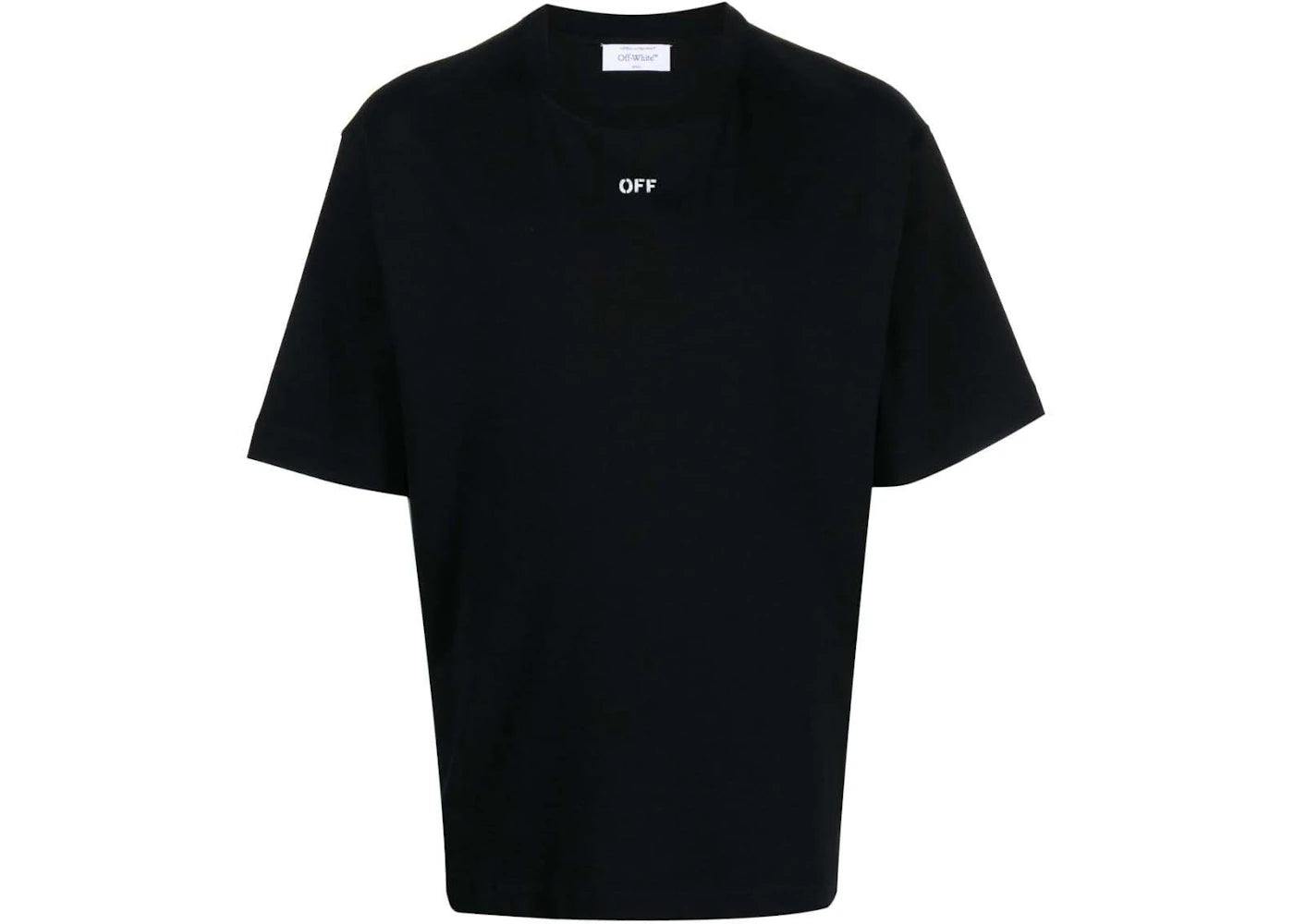 OFF-WHITE Off Stamp-Print Cotton T-shirt Black