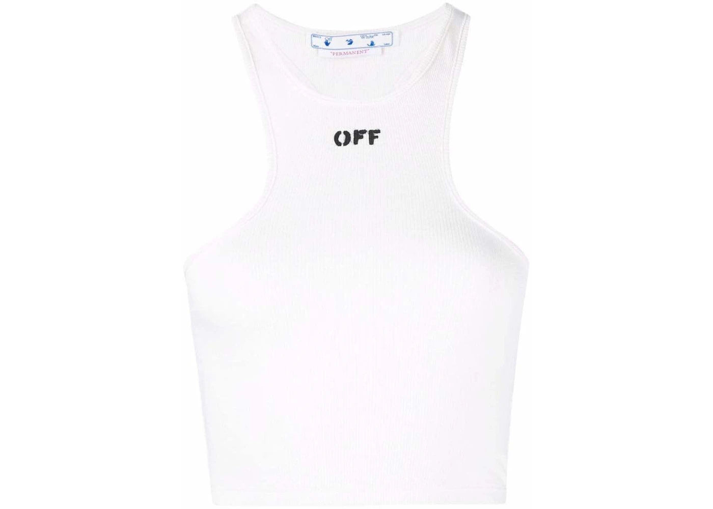 OFF-WHITE Off Stamp Ribbed Rowing Top White/Black