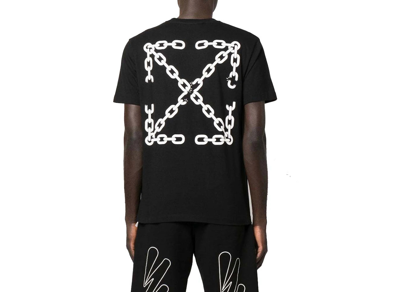 OFF-WHITE Off-White Men Chain Arr Slim S/S Tee Black/White