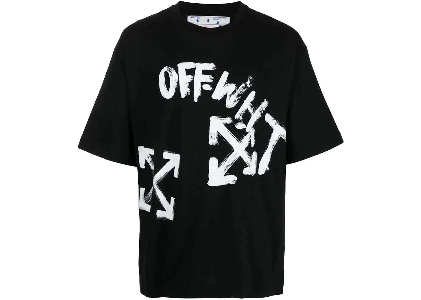 OFF-WHITE Paint Script Over Skate S/S Tee Black/White