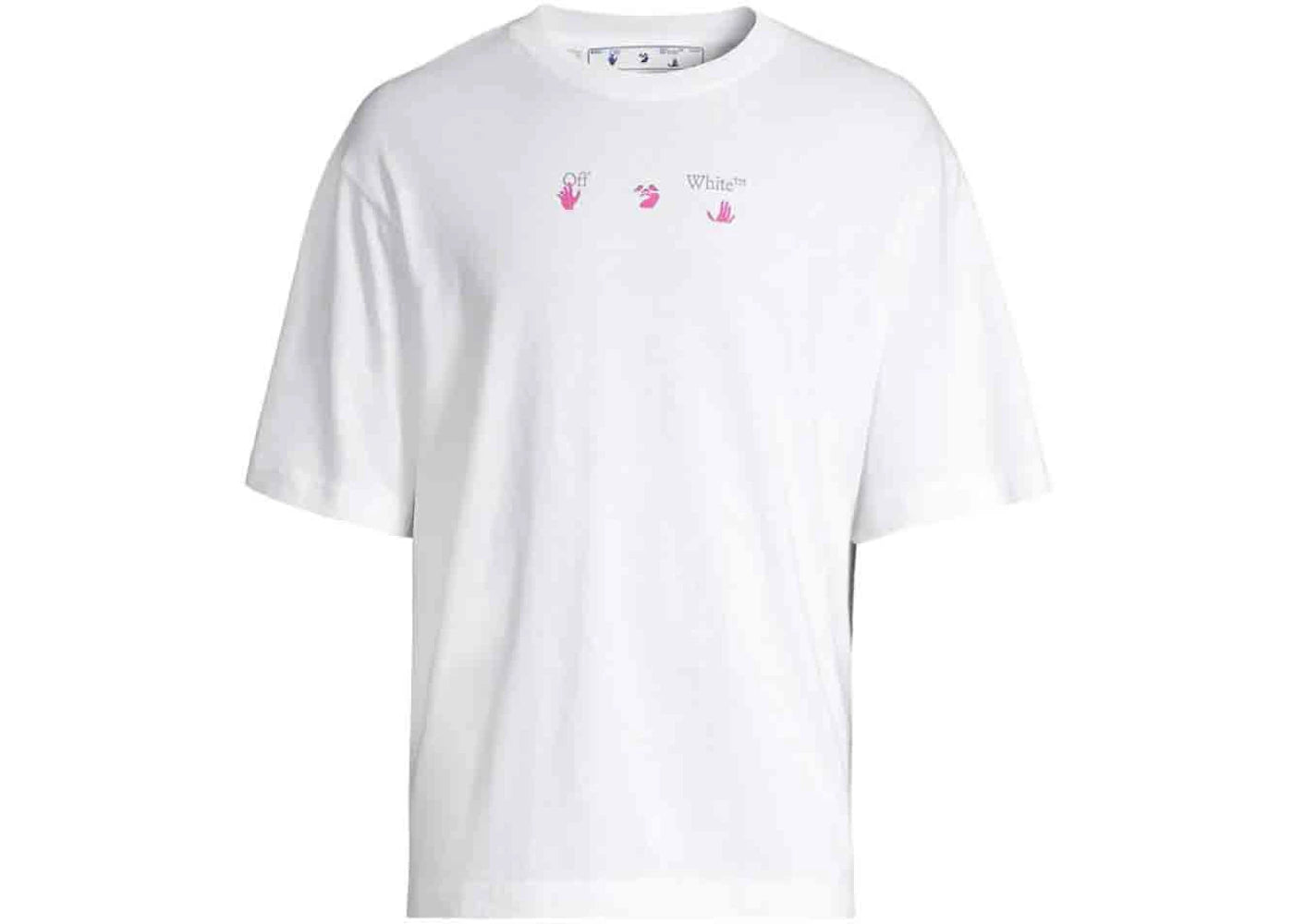 OFF-WHITE Paint Splatter Logo T-shirt White/Fuschia