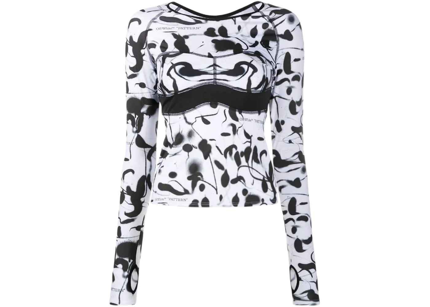 OFF-WHITE Pattern Printed Performance Top White/Black
