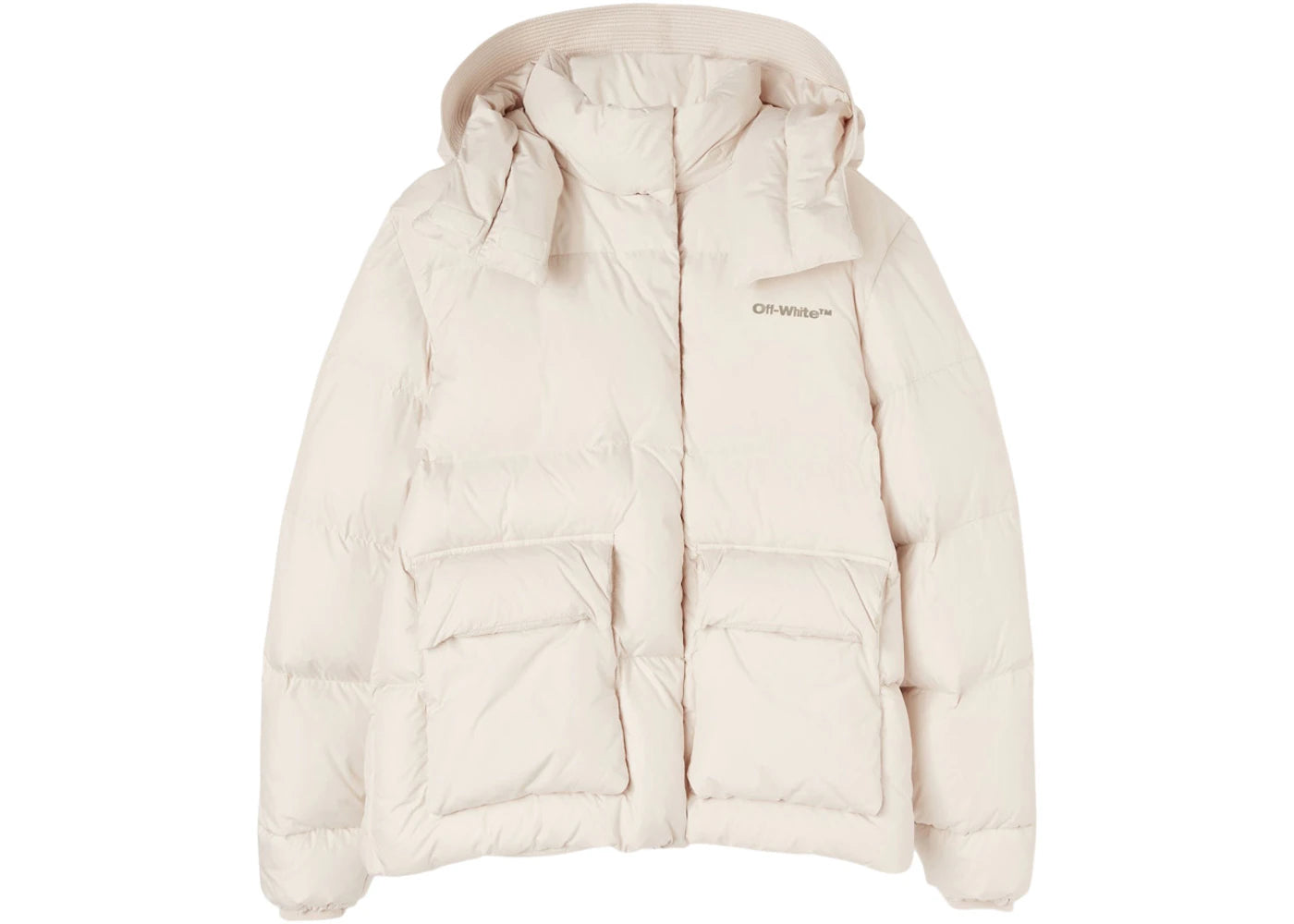 OFF-WHITE Peach Ny Arrow Over Puffer White