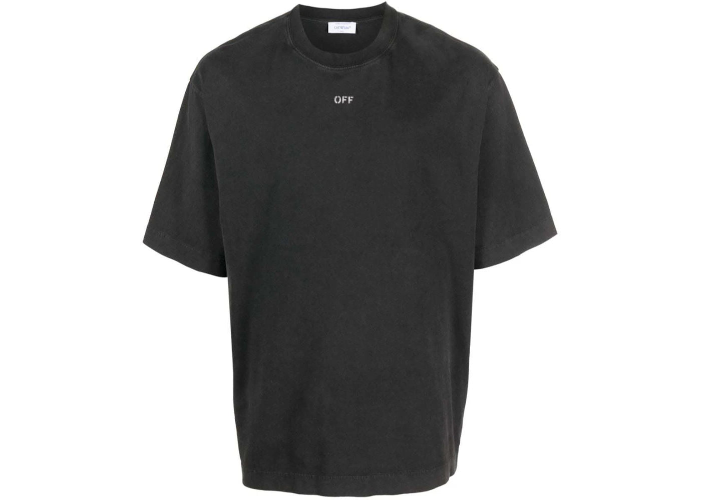 OFF-WHITE People-Print Cotton T-shirt Charcoal Grey