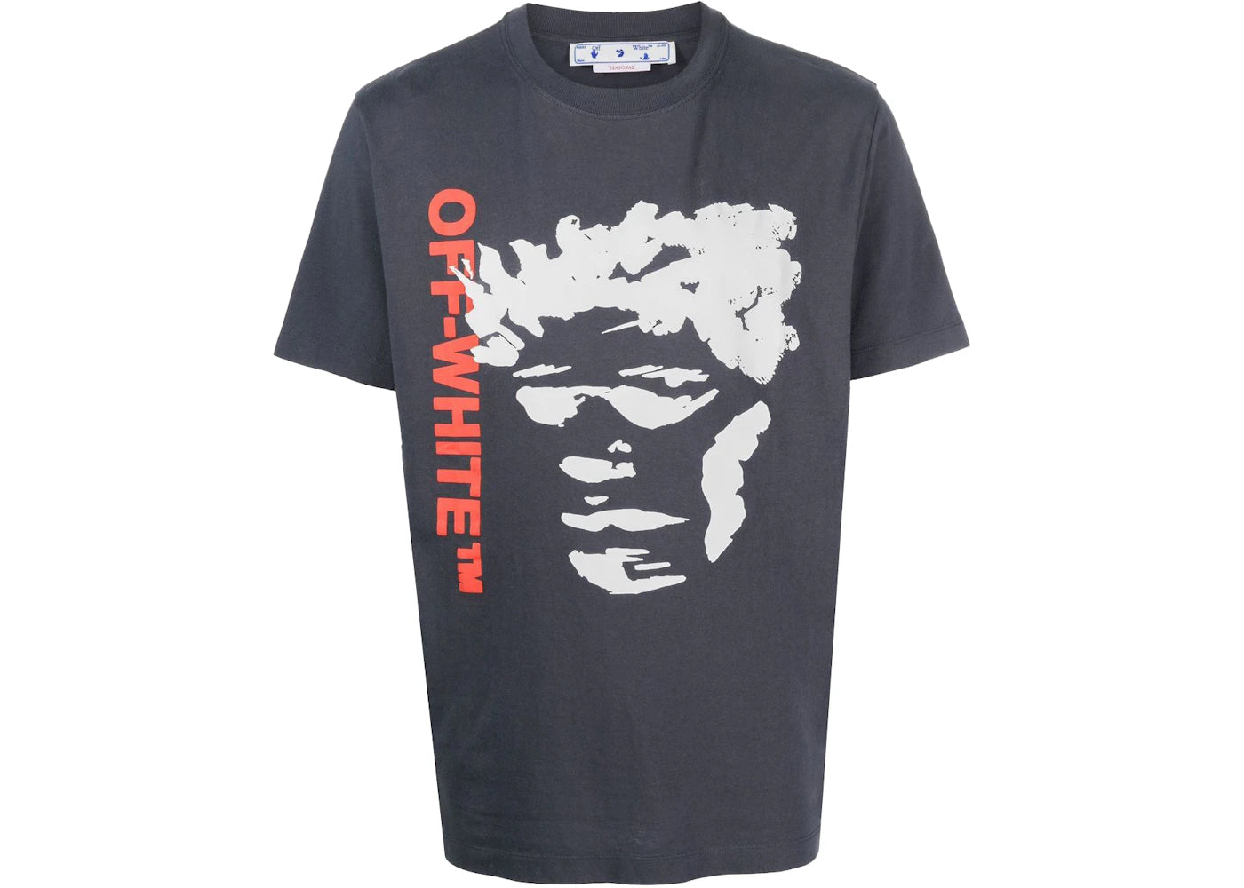 OFF-WHITE Printed Logo T-shirt Navy Blue