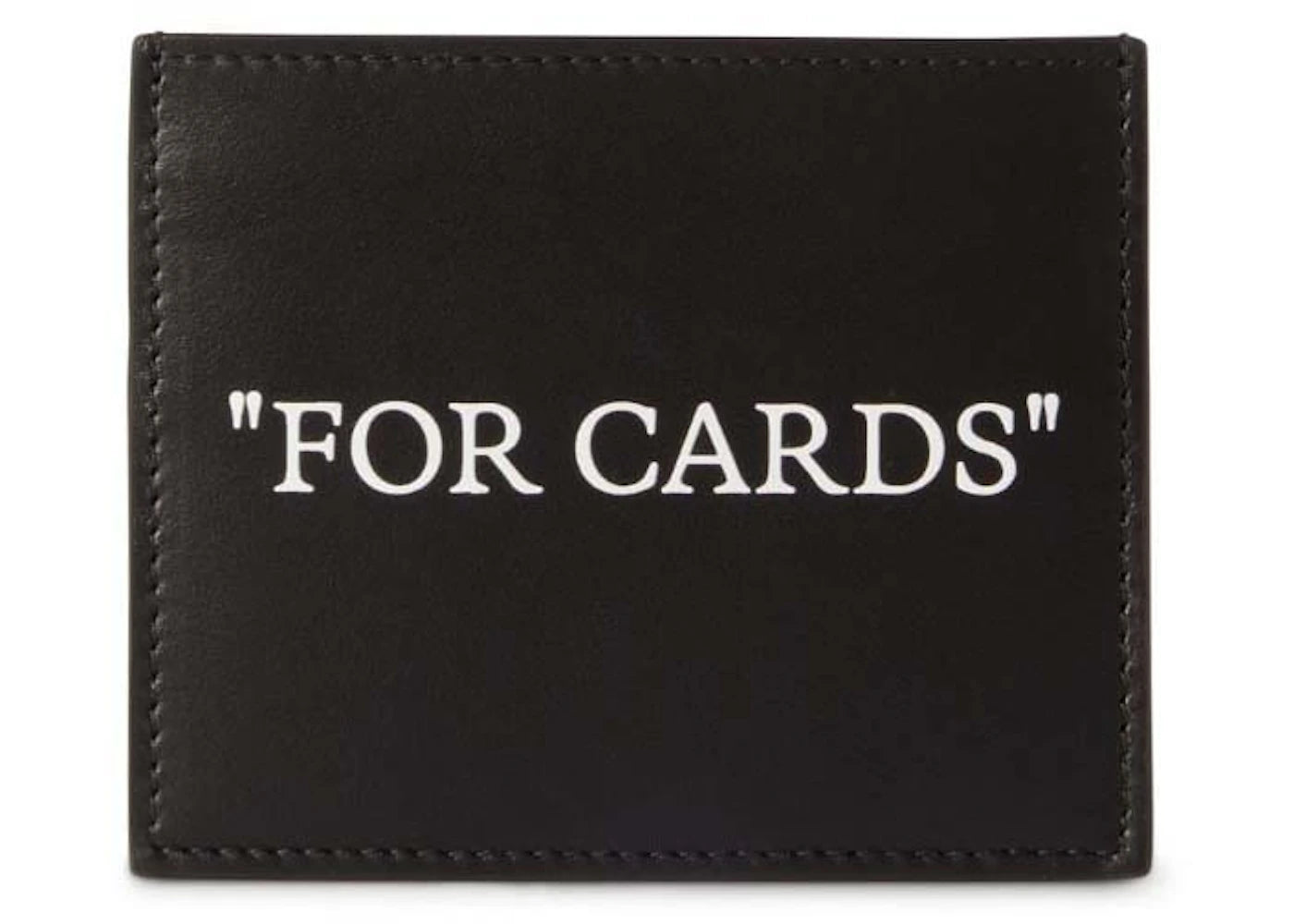 Off-White Quote Card Holder Black