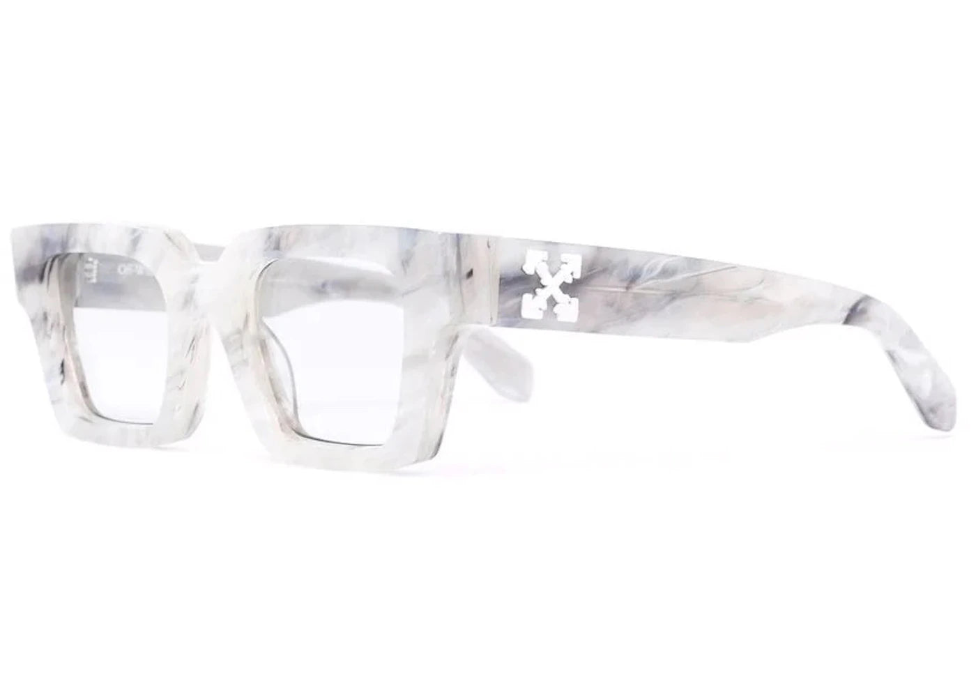 OFF-WHITE Rectangle Frame Virgil Sunglasses Grey/White (OMRI012R21PLA0010501)