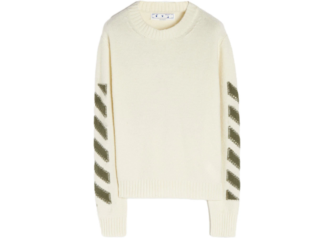 OFF-WHITE Reverse Arrows Crewneck Beige/Green