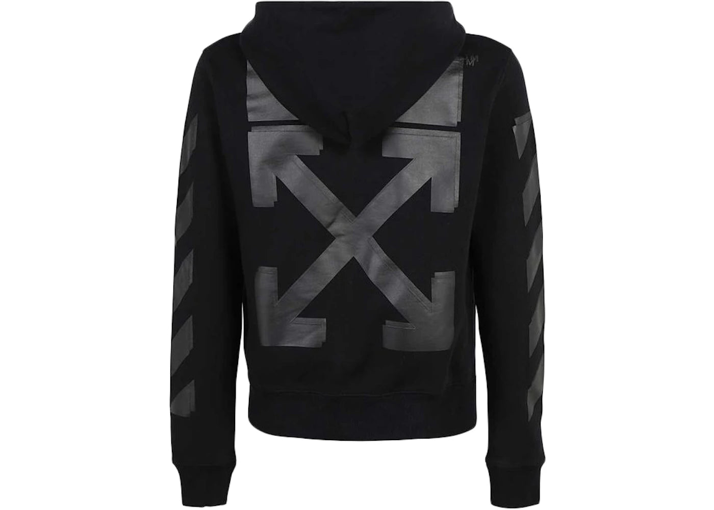 OFF-WHITE Rubber Arrow Slim Zip Hoodie Black