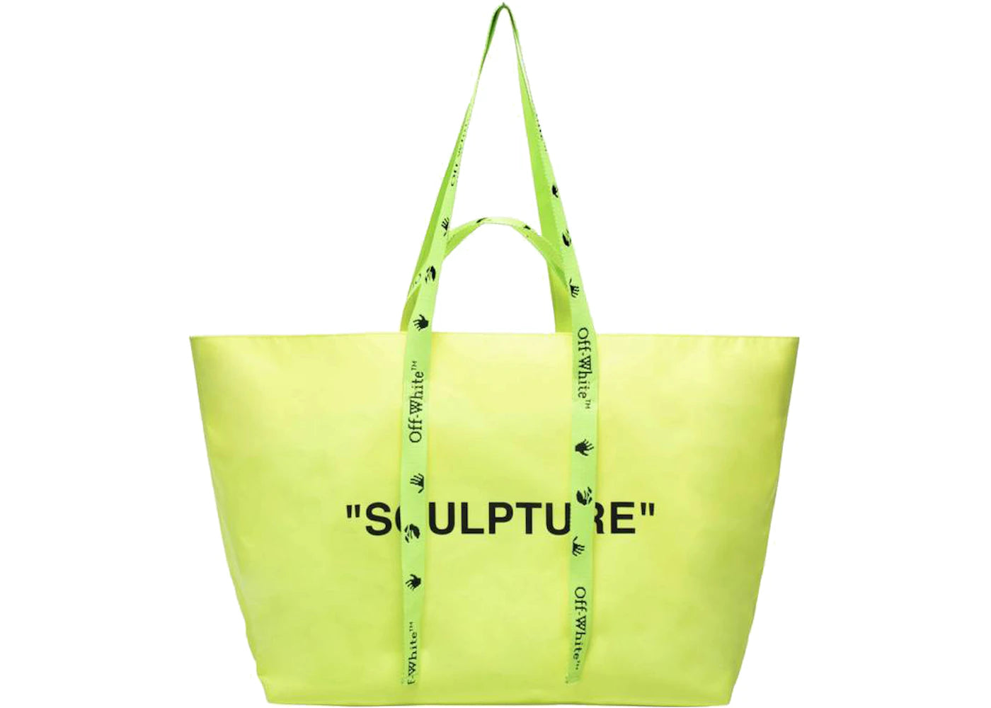 Off-White "SCULPTURE" Commercial Tote Bag Small Yellow