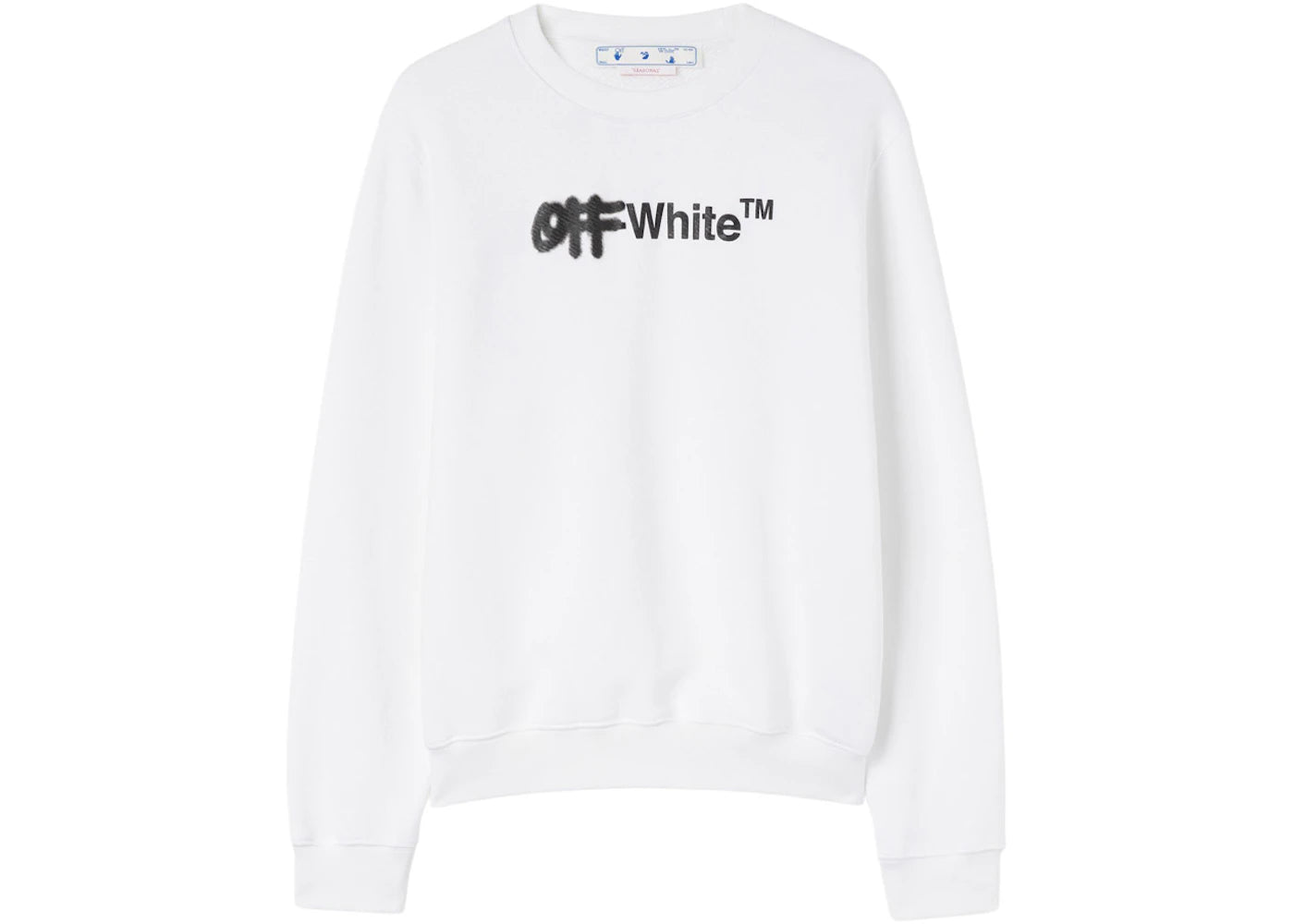 OFF-WHITE Spray Helv Reg Crewneck White/Black