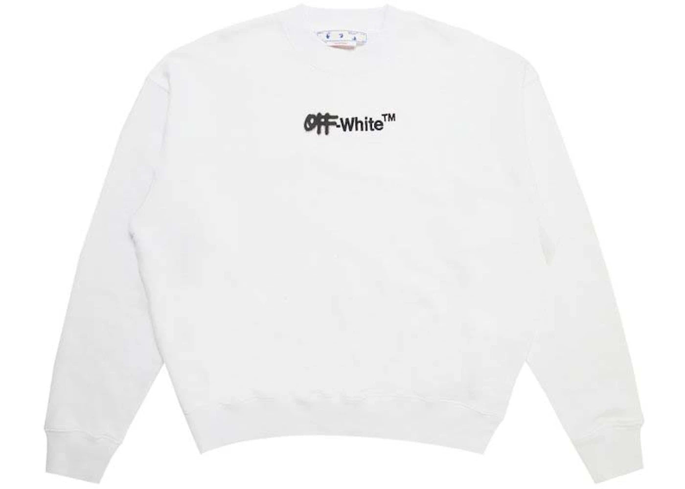 OFF-WHITE Spray Helv Skate Crewneck White/Black