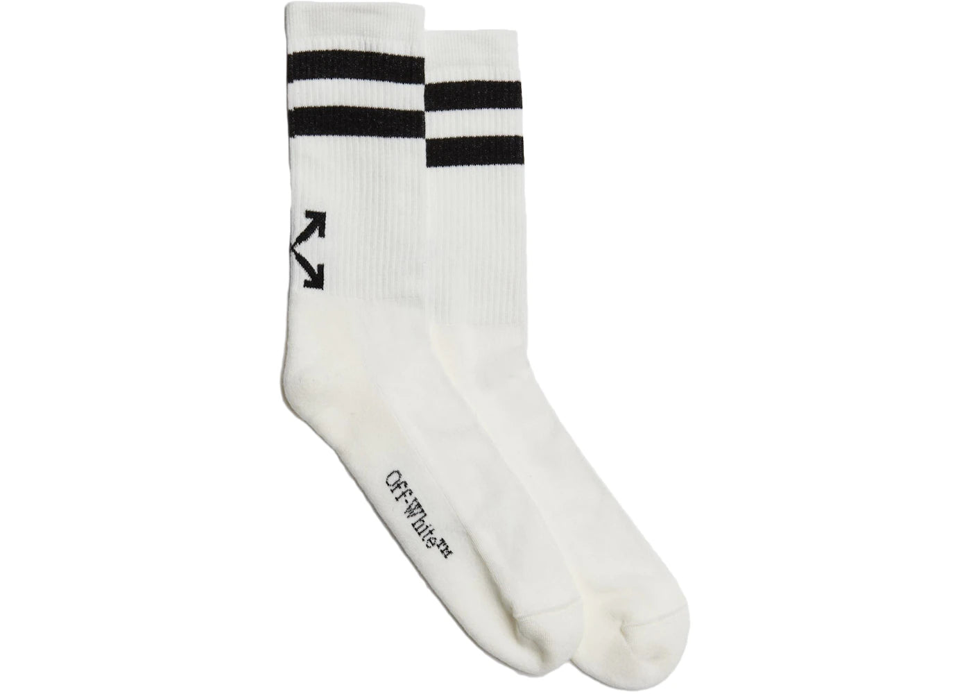 OFF-WHITE Striped Socks White/Black