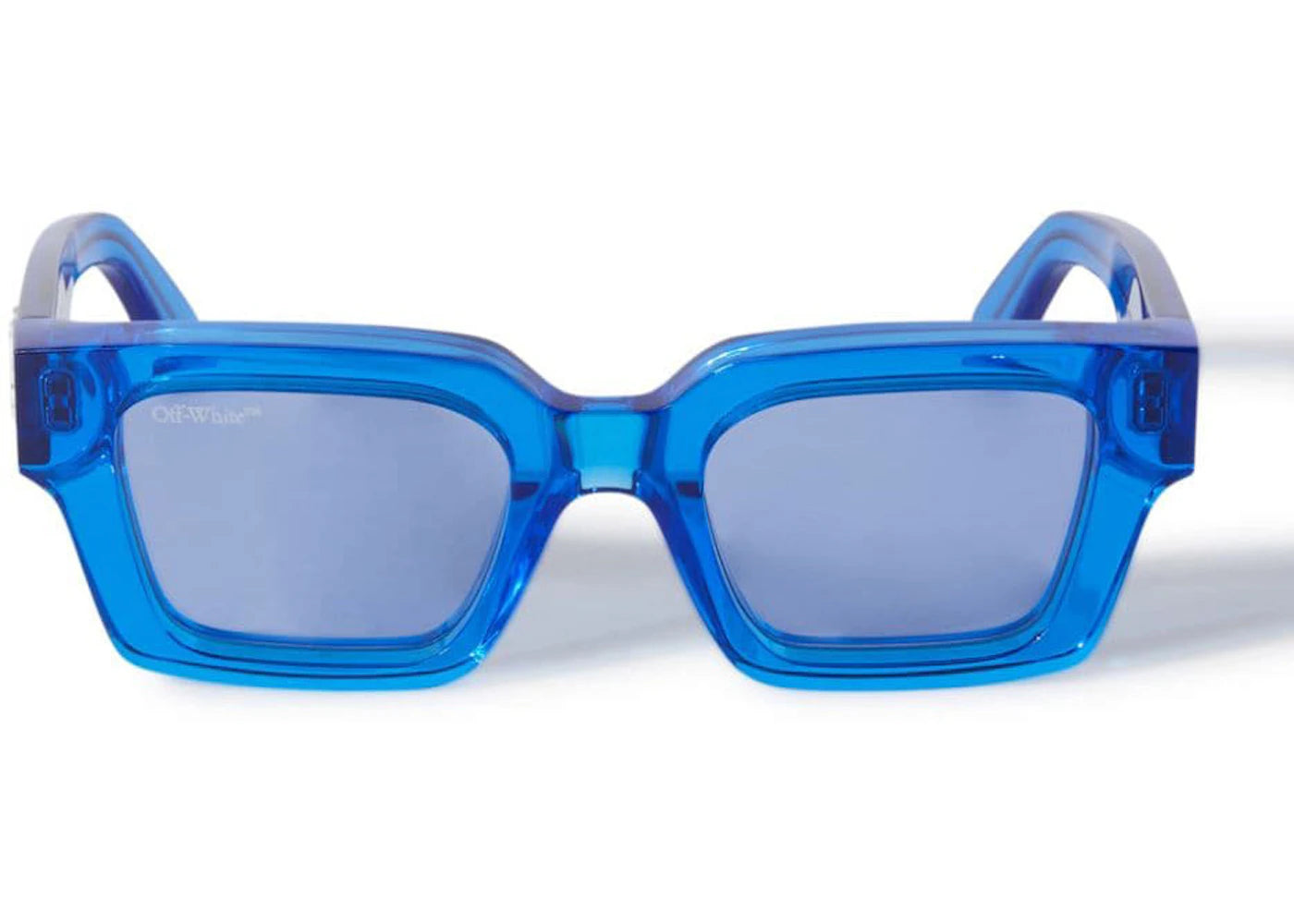 OFF-WHITE Sunglasses Virgil Rectangular Frame Transparent Blue/Blue (OERI008C99PLA0024545)