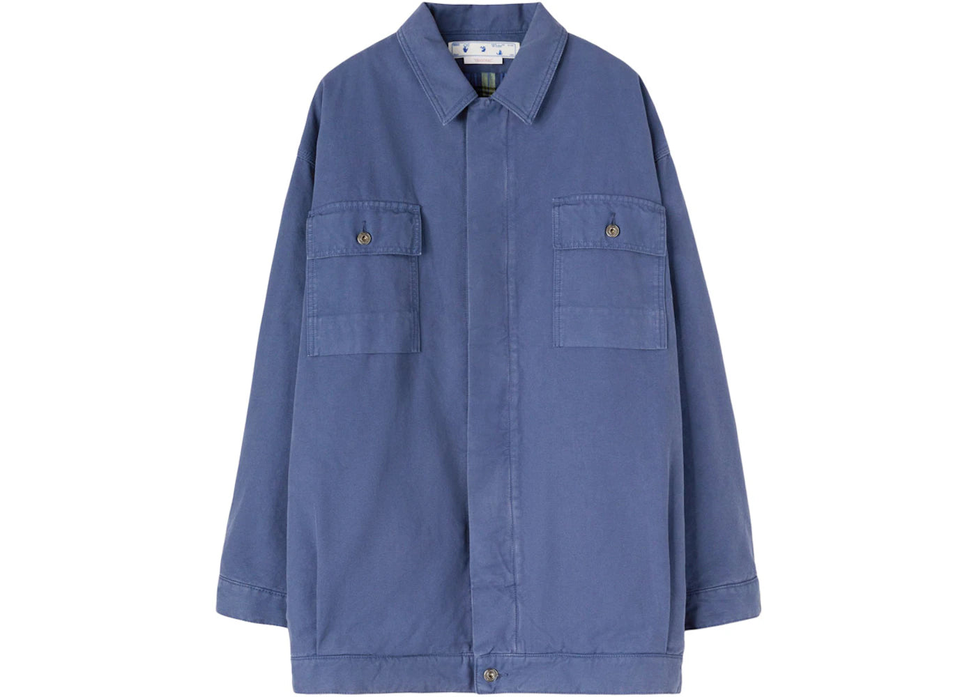 OFF-WHITE Tab Canvas Military Overshirt Dusty Blue