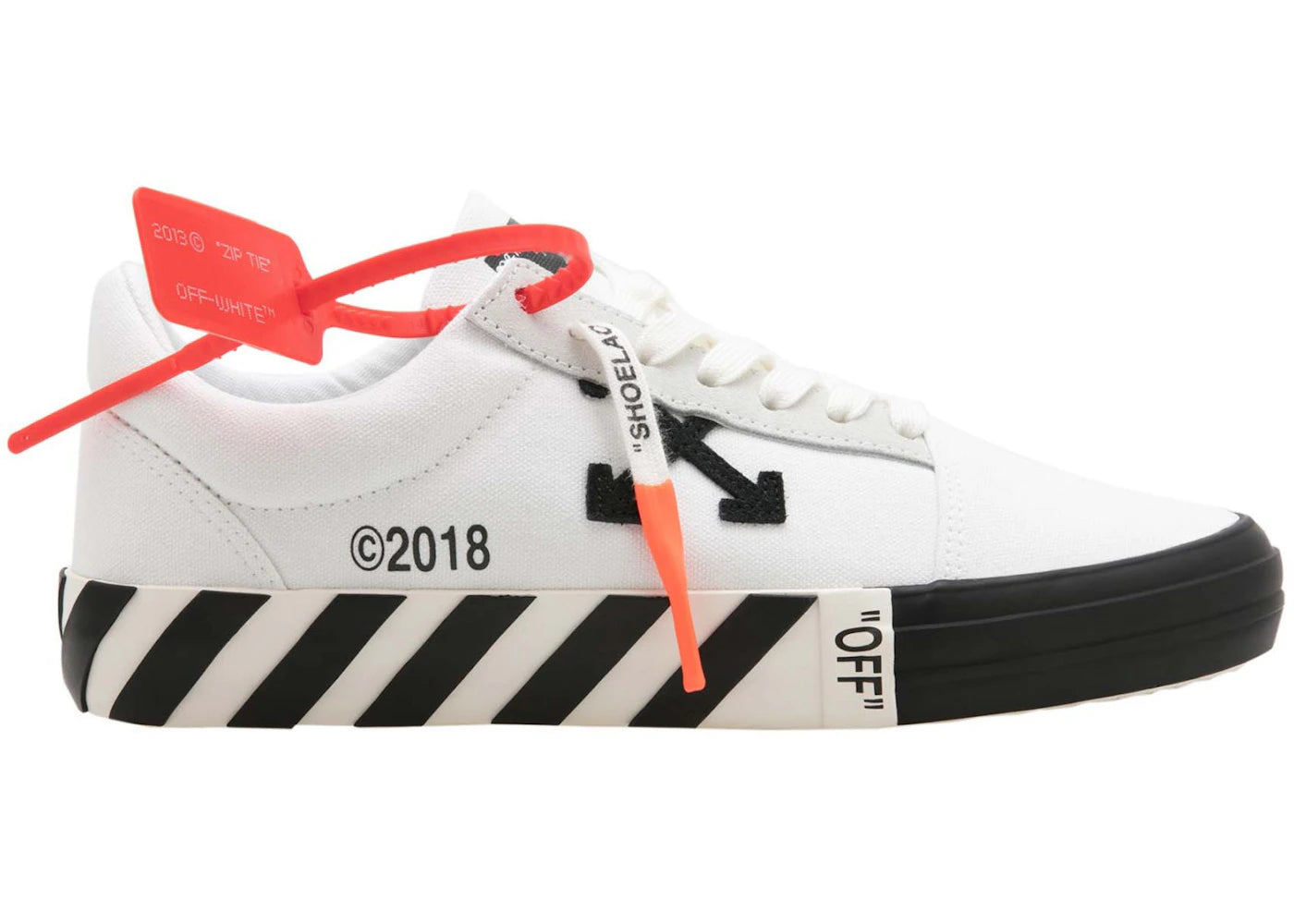 OFF-WHITE Vulc Low Top White Black (Updated Stripes) (Women's)