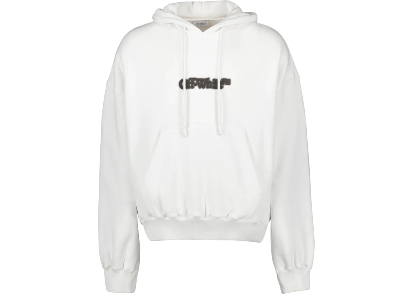 OFF-WHITE Wave Outline Diag Slim Hoodie Melange Grey