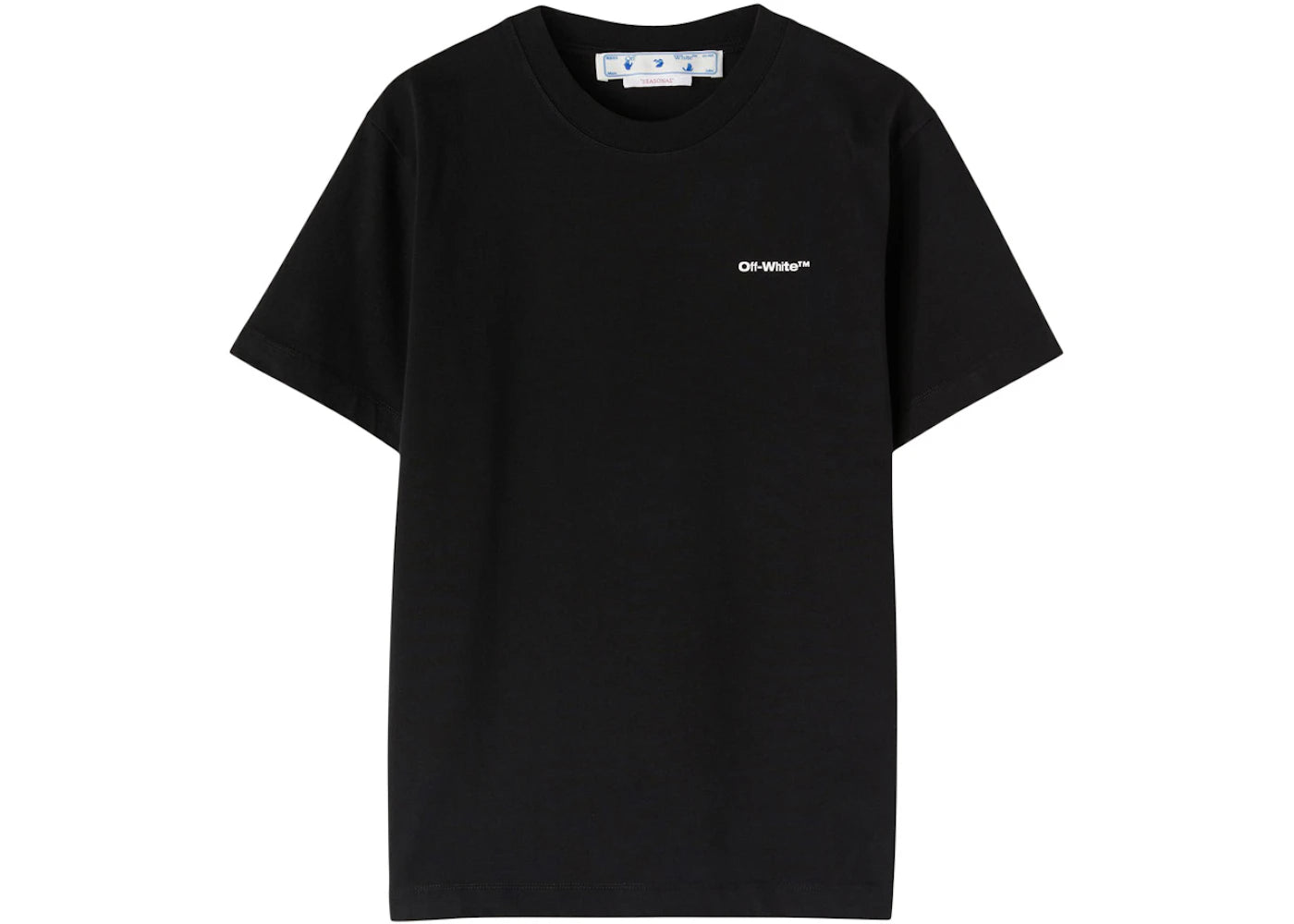 OFF-WHITE Wave Outline Diag Slim S/S Tee Black/White