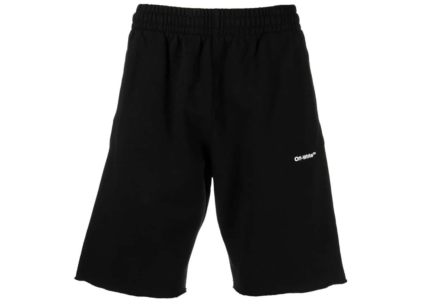 OFF-WHITE Wave Outline Diag Sweatshorts Black/White