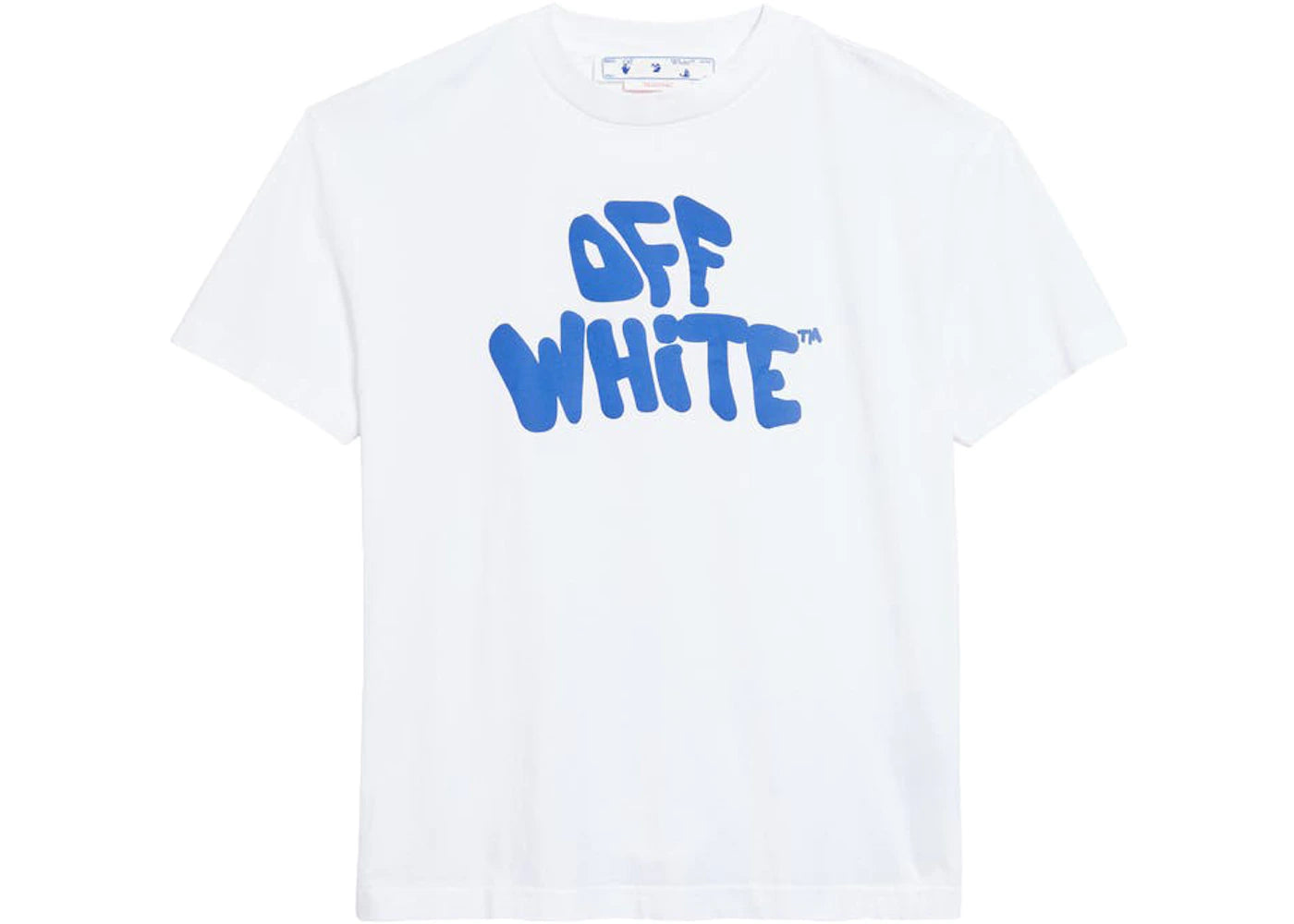 OFF-WHITE Women's 70s Type Logo Casual S/S T-shirt White/Blue