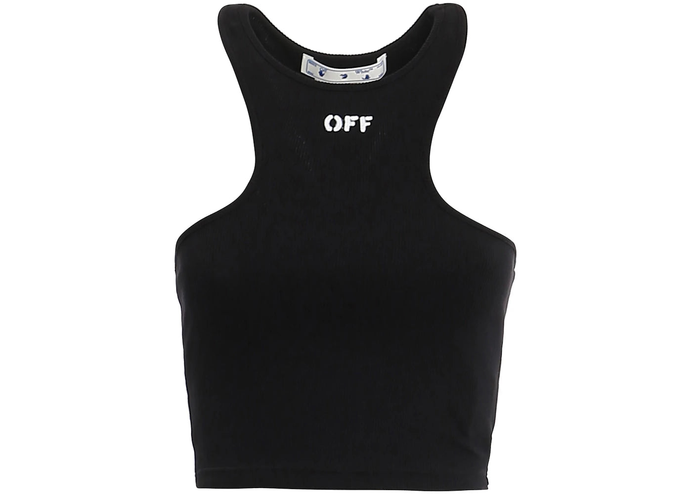 OFF-WHITE Women's Off Stamp Ribbed Rowing Top Black/White