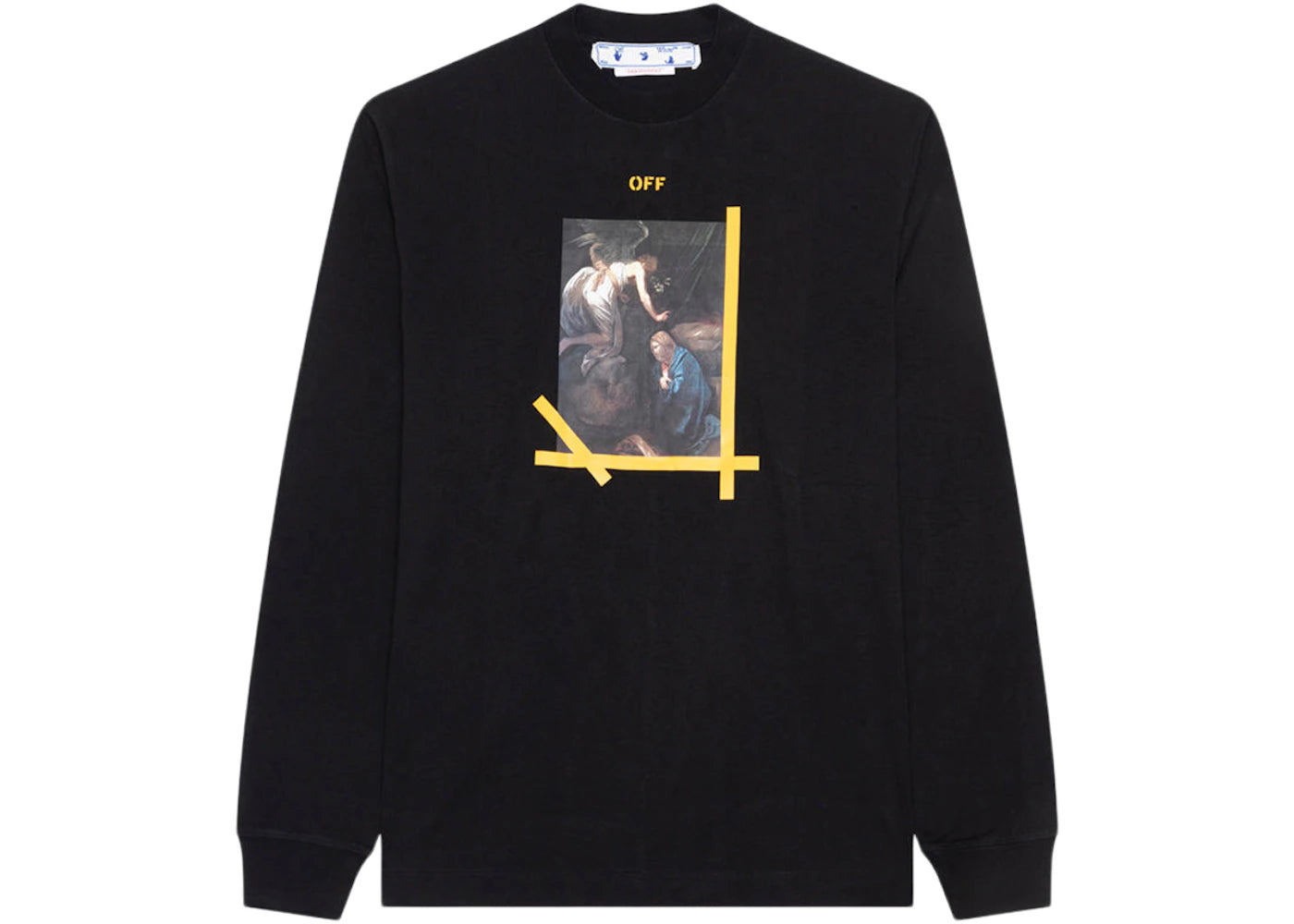 OFF-WHITE Arrow Caravaggio Ann Skate L/S Tee Black/Yellow