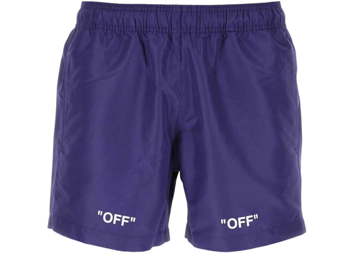 OFF-WHITE Off Logo Print Swim Shorts Electric Purple